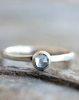 Blue Topaz Stacking Ring Set