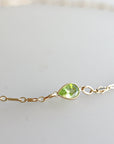 Gold Choker Necklace, Gemstone with Dainty Choker - Melt'm Jewelry