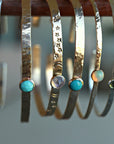 Birthstone Cuff Bracelet, London Blue Topaz Cuff