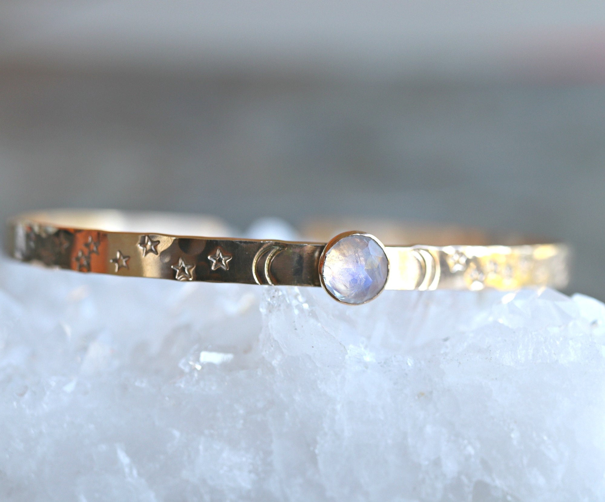 Birthstone Cuff Bracelet, London Blue Topaz Cuff