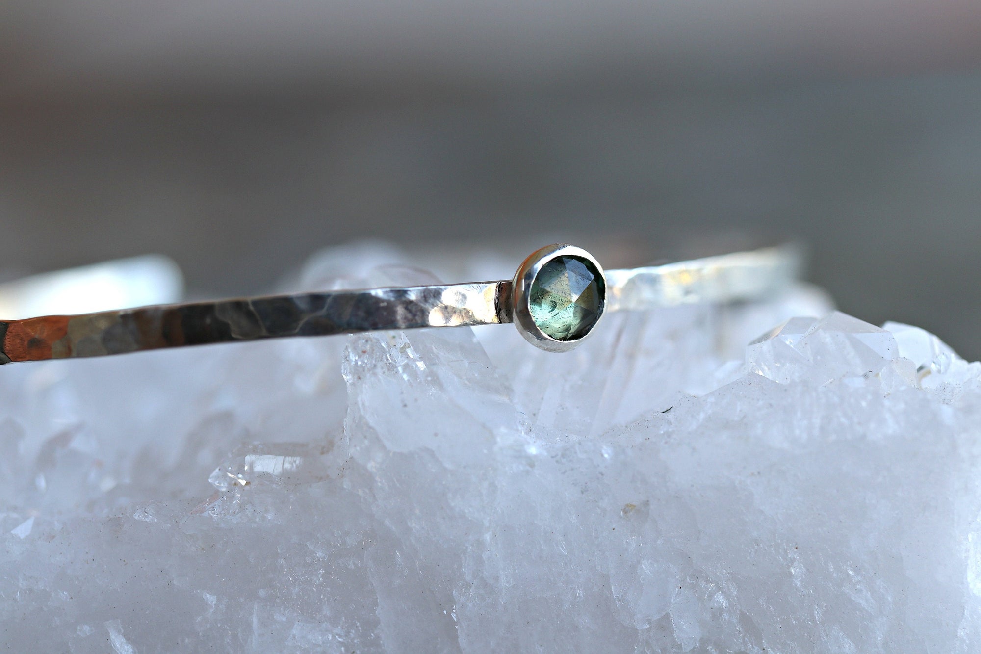 Birthstone Cuff Bracelet, London Blue Topaz Cuff