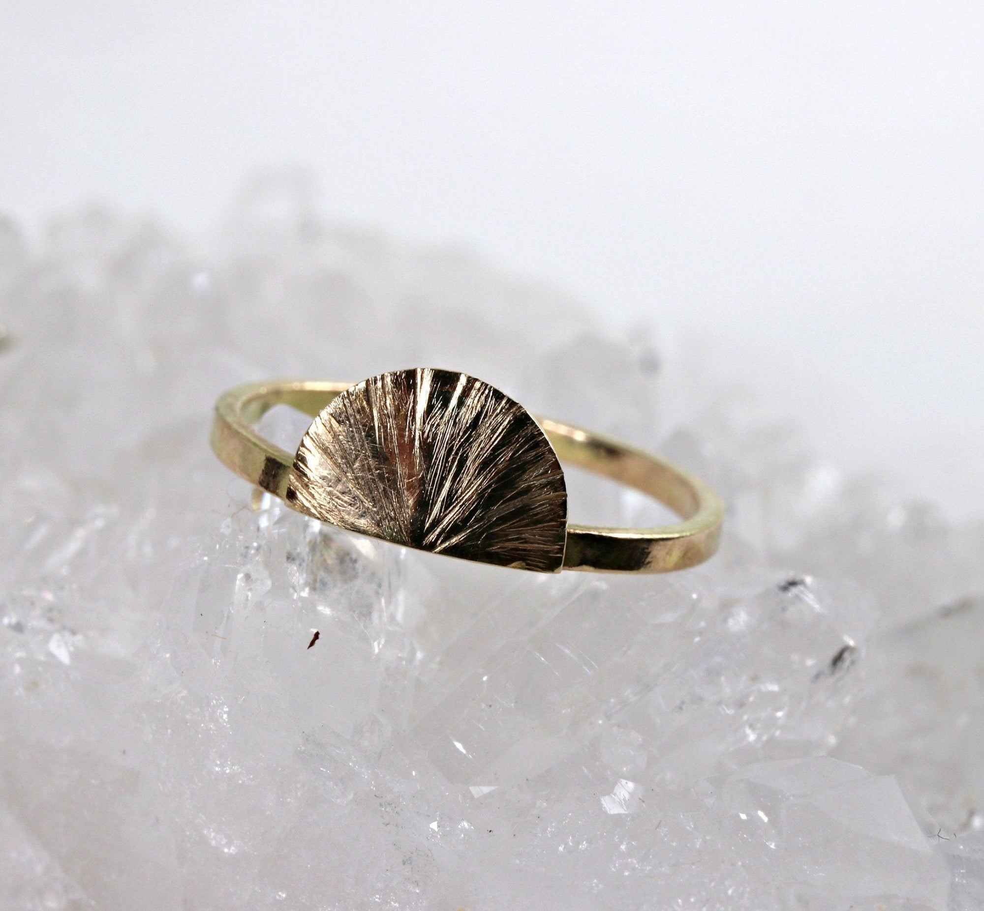 Sunrise Ring in 14K Solid Gold - Melt'm Jewelry
