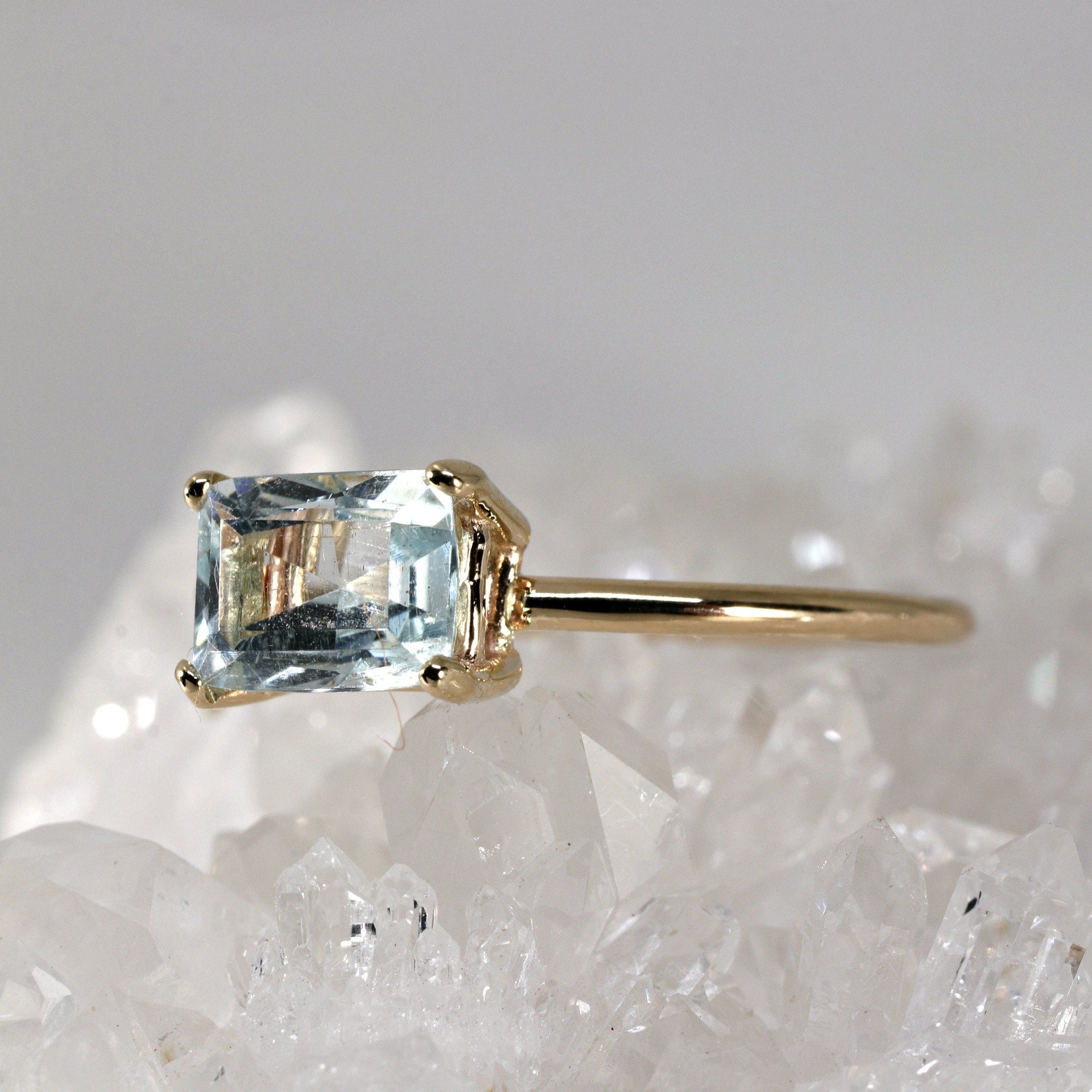 Aquamarine Engagement Ring