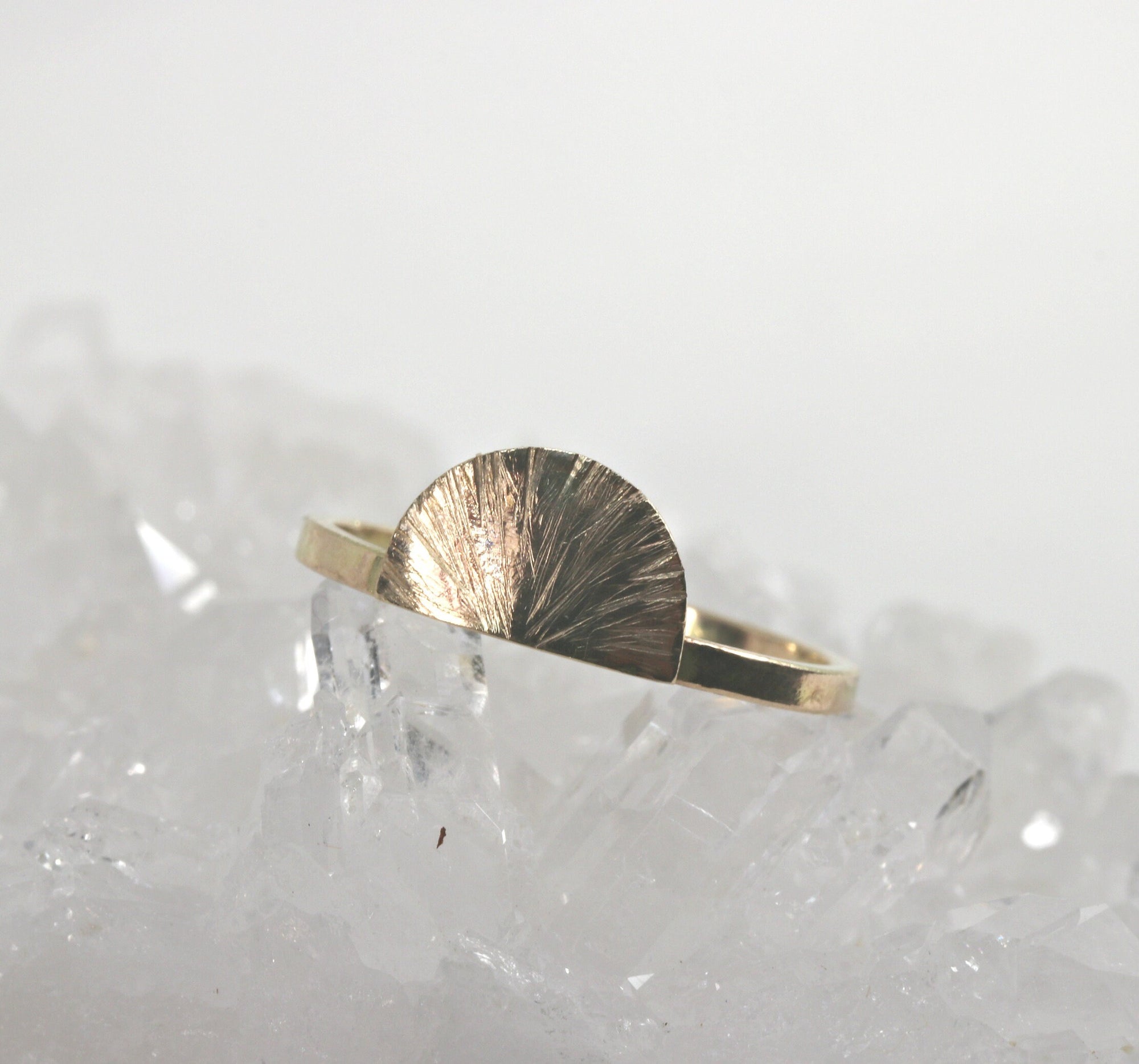 14k Gold Sun Ring