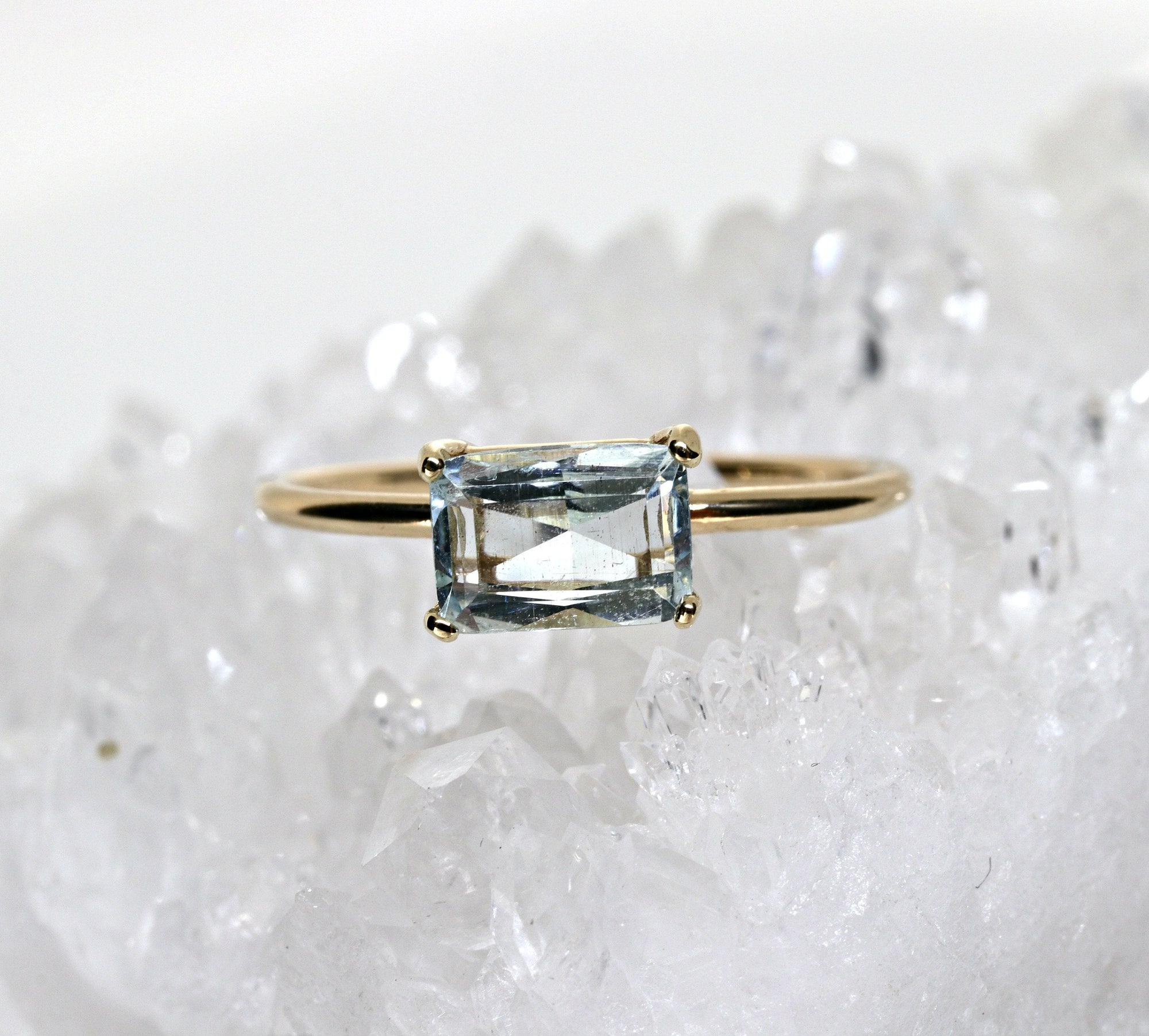 Aquamarine Engagement Ring