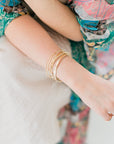 Wrap Cuff Bracelet, Hammered Gold Open Bangle