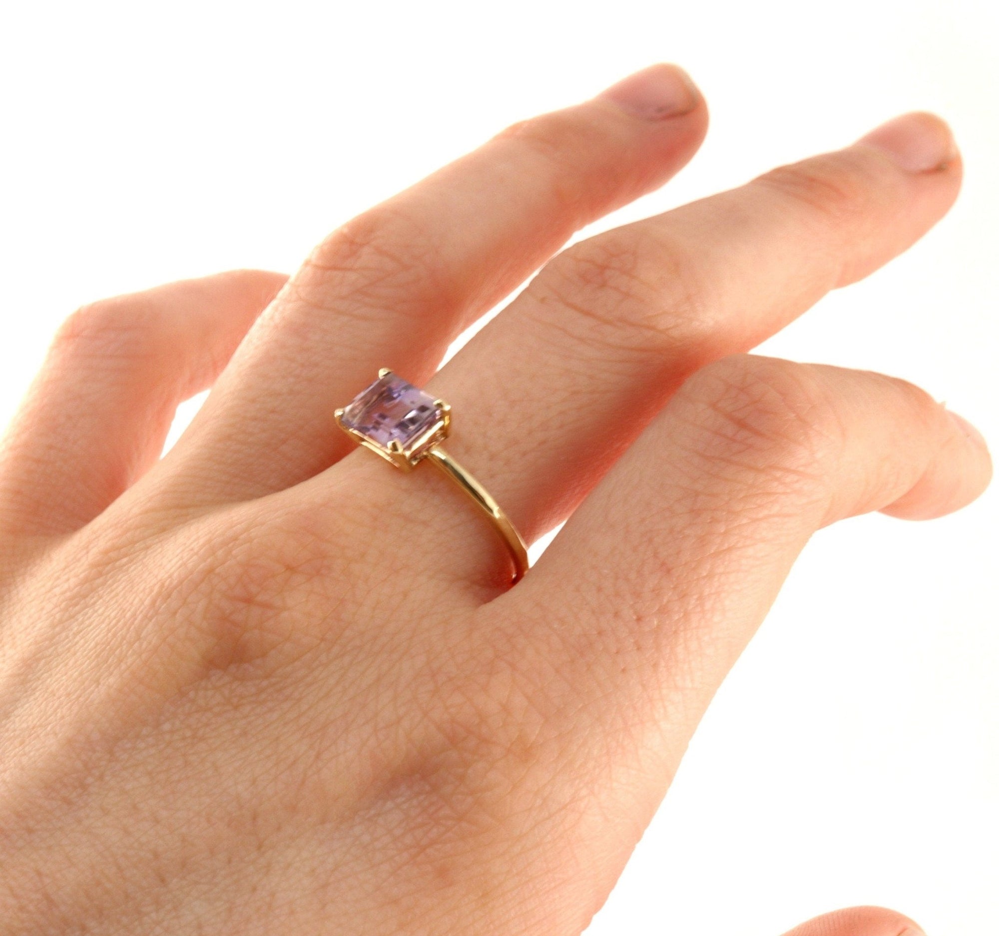 Emerald Cut Ametrine Ring - Melt'm Jewelry
