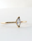 14k Gold Marquise Cut Moonstone Ring, June Birthstone