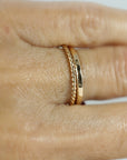 14k Solid Gold Twist Ring - Melt'm Jewelry