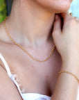 Gold Dainty Rolo Chain Bracelet, Gold Filled Stacking Chain Bracelet