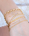 Gold Dainty Rolo Chain Bracelet, Gold Filled Stacking Chain Bracelet