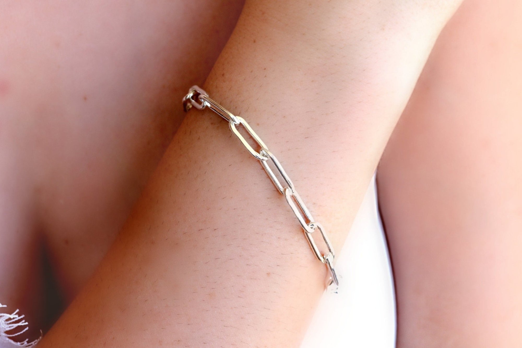 Gold Chunky Bracelet, Gold Filled Link Chain Bracelet - Melt'm Jewelry
