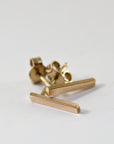 14k Solid Gold Bar Dainty Studs - Melt'm Jewelry