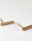 14k Solid Gold Bar Dainty Studs - Melt'm Jewelry