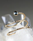 14k Gold London Blue Topaz Wrap Around Ring - Melt'm Jewelry
