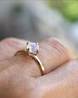 Rainbow Moonstone 14k Gold Ring