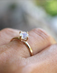 Rainbow Moonstone 14k Gold Ring - Melt'm Jewelry