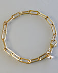 Gold Chunky Bracelet, Gold Filled Link Chain Bracelet