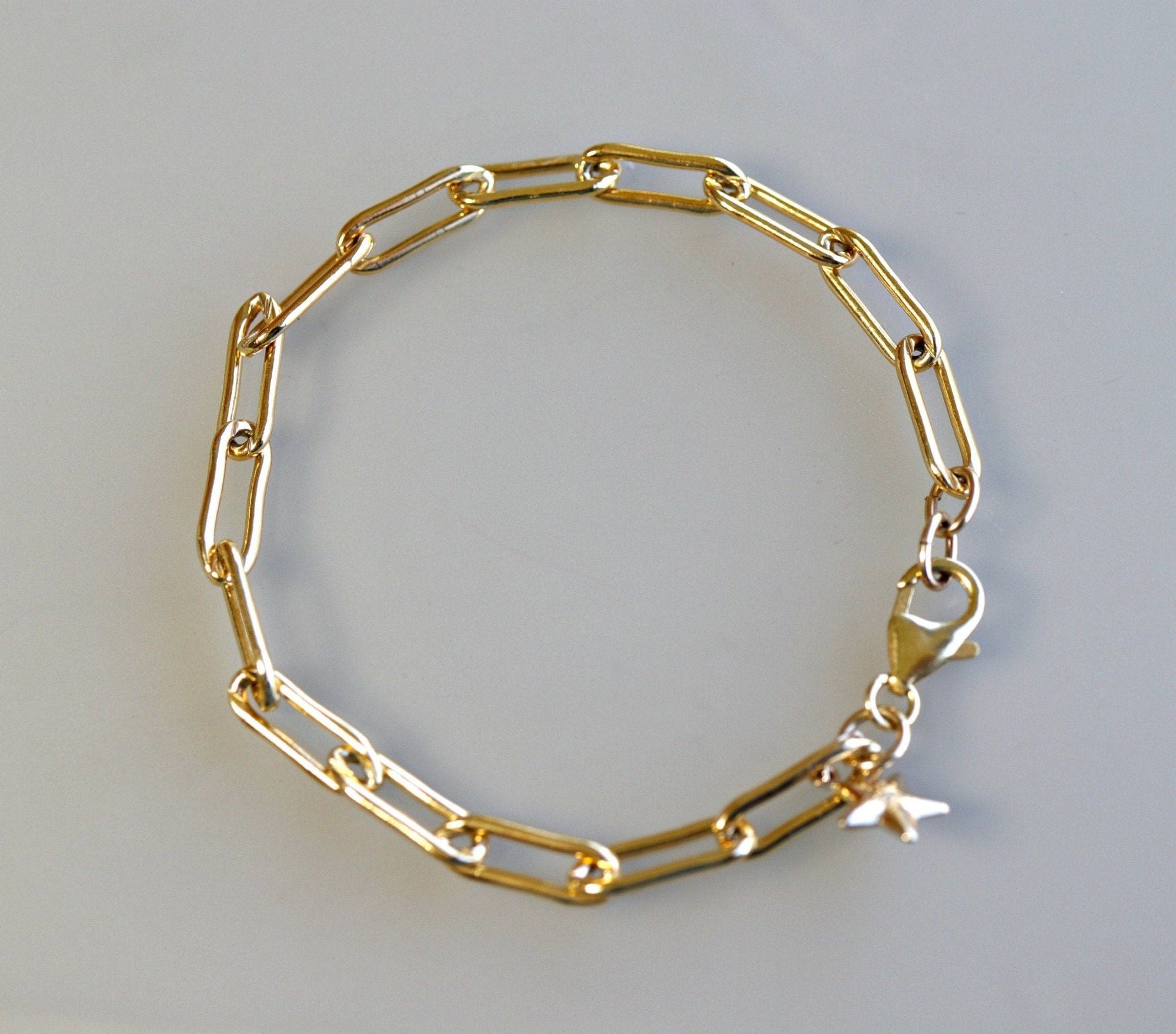 Gold Chunky Bracelet, Gold Filled Link Chain Bracelet - Melt'm Jewelry