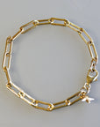 Gold Chunky Bracelet, Gold Filled Link Chain Bracelet - Melt'm Jewelry