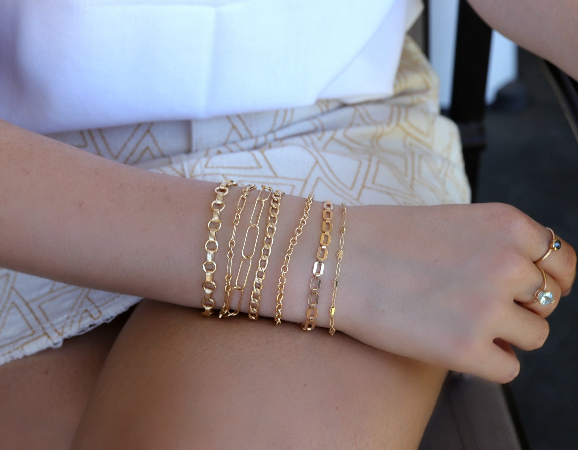 Thick Curb Chain Bracelet, Gold Filled or Sterling Silver