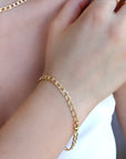 Thick Curb Chain Bracelet, Gold Filled or Sterling Silver