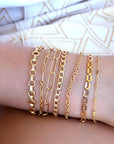 Gold Dainty Rolo Chain Bracelet, Gold Filled Stacking Chain Bracelet