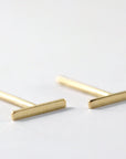 Minimalist Bar Stud Earrings 14k Solid Gold - Melt'm Jewelry