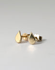 14k Gold Drop Dainty Stud Earrings