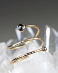 14k Gold London Blue Topaz Wrap Around Ring - Melt'm Jewelry