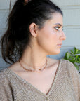 Rose Gold Filled Chunky Necklace, Link Thick Chain Necklace