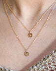 Personalized Layered Rose Gold Necklaces, Set of Two