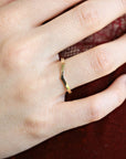 14k Solid Gold Chevron Wedding Band, Gold V Ring