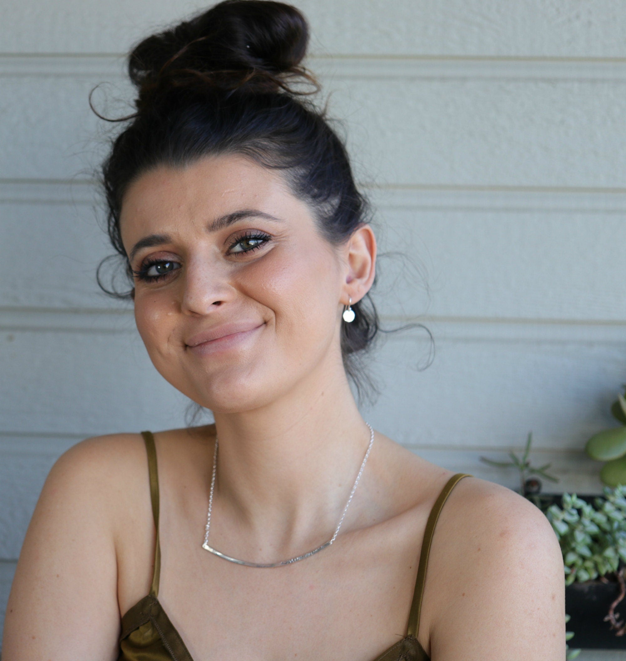 Hammered Silver Disc Earrings - Melt'm Jewelry