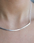 Personalized Silver Bar Necklace