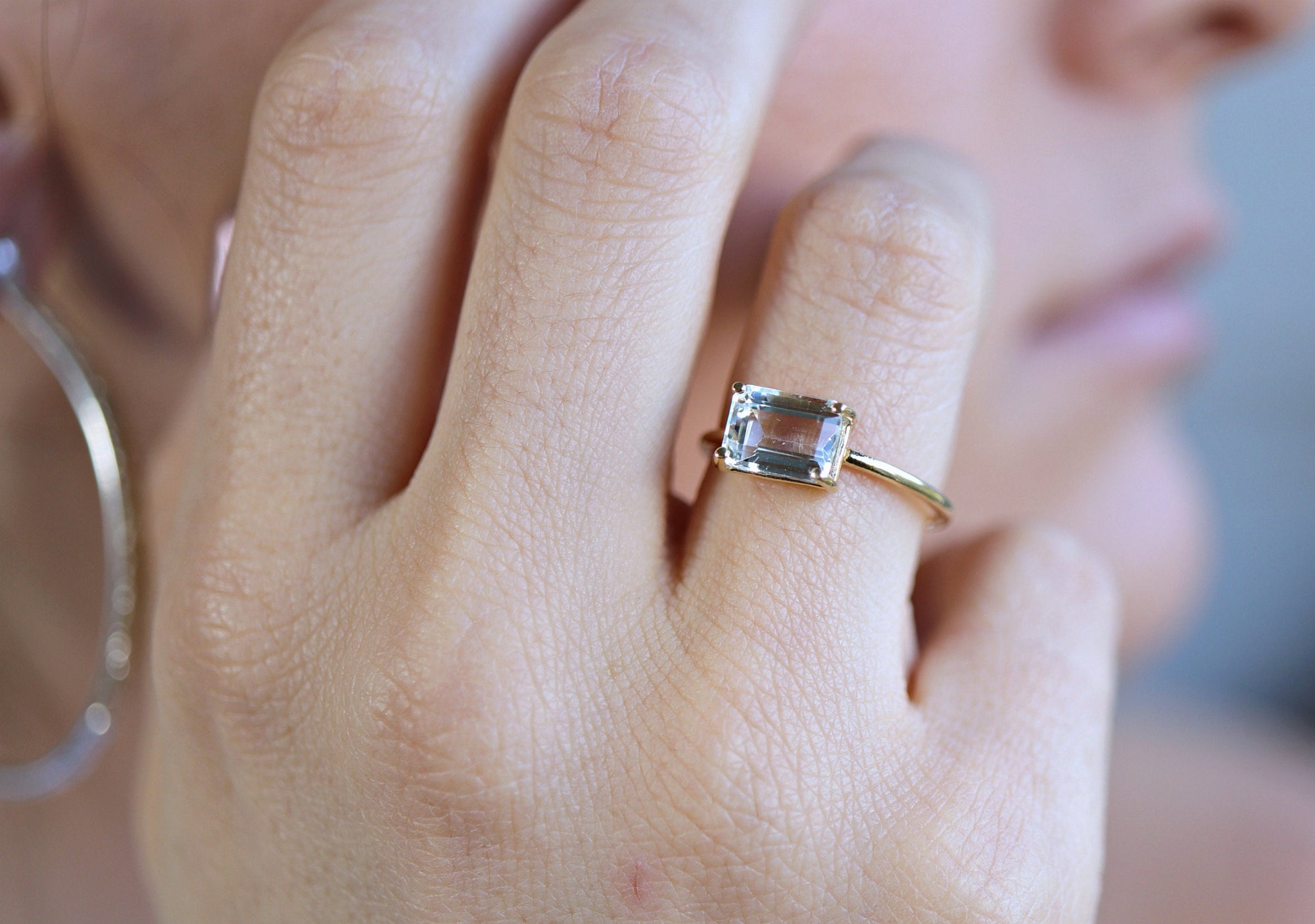 Aquamarine Engagement Ring