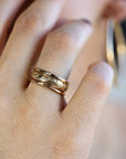 Art Nouveau Romantic Floral Wedding Band Ring Art Nouveau Romantic - Melt'm Jewelry