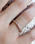 Eternity Ring 14k Yellow Gold, Half Eternity Band