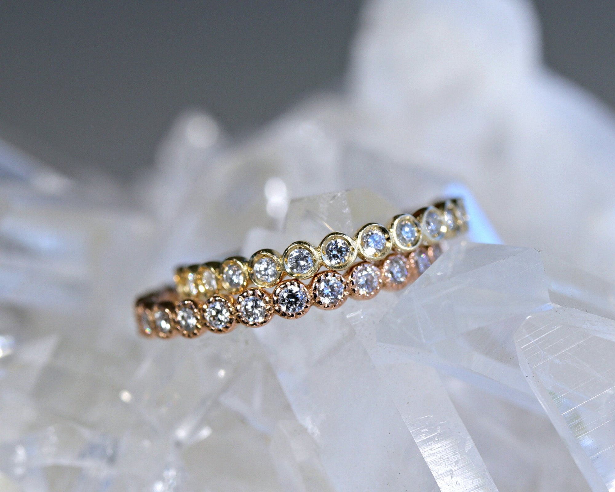 Eternity Ring 14k Yellow Gold, Half Eternity Band