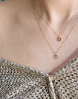 Personalized Layered Rose Gold Necklaces, Set of Two