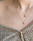 Personalized Layered Rose Gold Necklaces, Set of Two - Melt'm Jewelry
