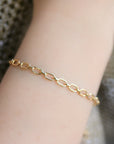 Gold Thick Chain Bracelet, Gold Layering Bracelet