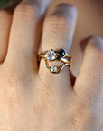 Rainbow Moonstone 14k Gold Ring