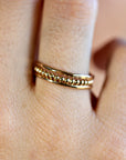 Beaded 14k Gold Stacking Rings, Set Of 3 Rings