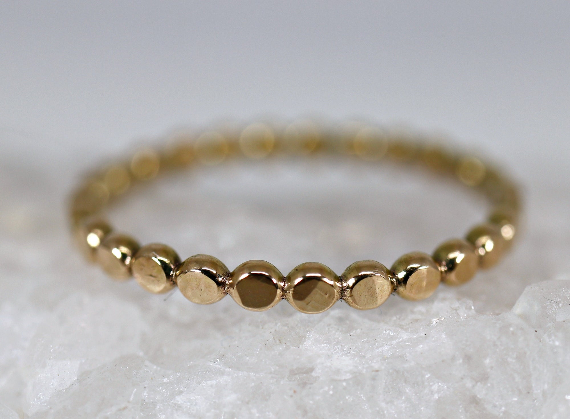 Gold Filled Beaded Stackable Ring