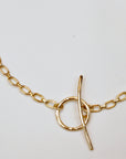 Gold Statement Toggle Necklace, Toggle Choker