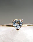 Heart Cut Aquamarine Ring 14k Gold