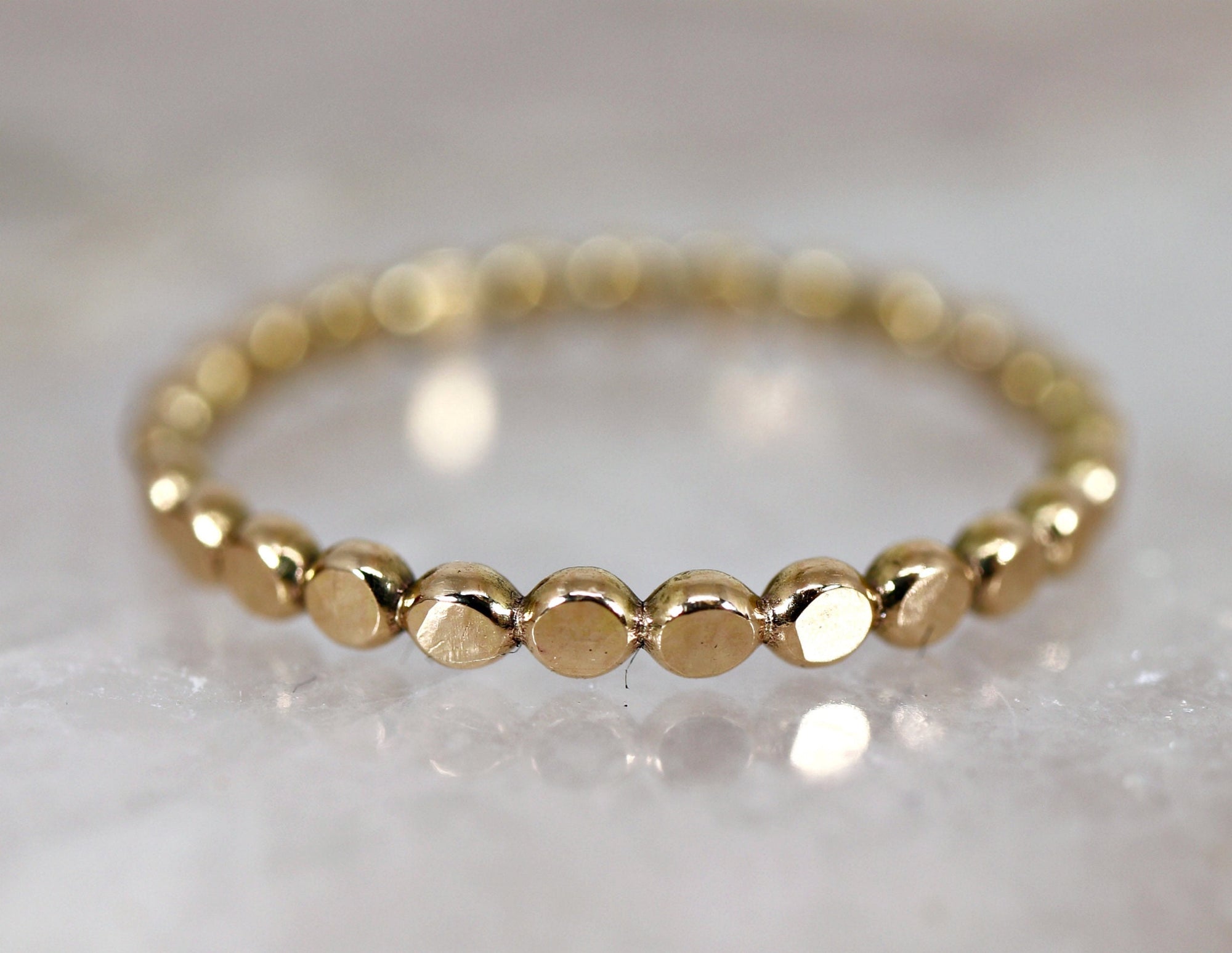 Gold Filled Beaded Stackable Ring