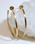 Hammered Gold Large Hoop Earrings - Melt'm Jewelry