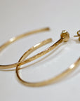 2 Inch Gold Hoop Earrings, Lightweight Gold Hoops